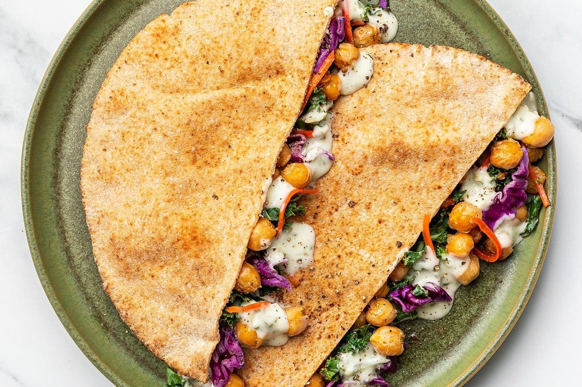 Tzatziki + Crispy Chickpea Pita Pocket