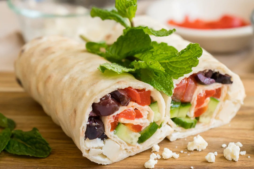 Greek Salad Lavash Wrap