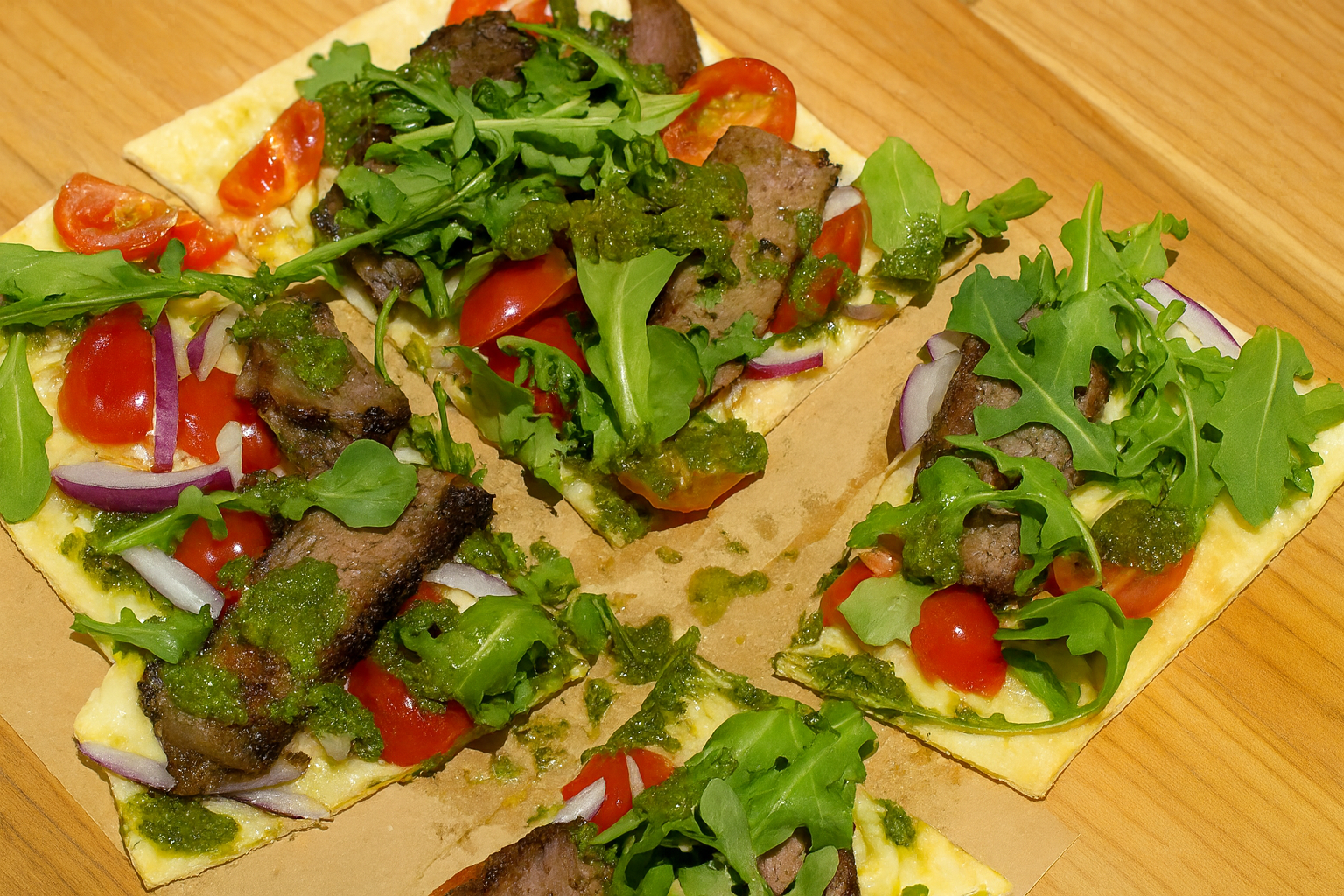 Grilled Steak & Chimichurri Flatbread
