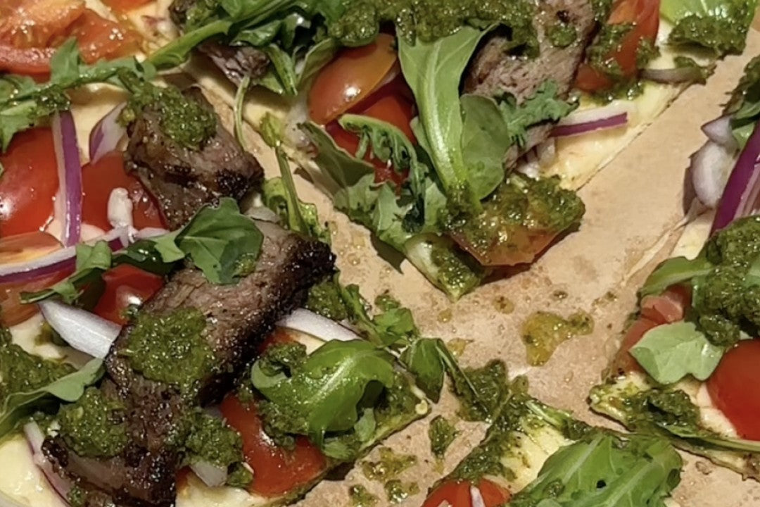 Grilled Steak & Chimichurri Flatbread