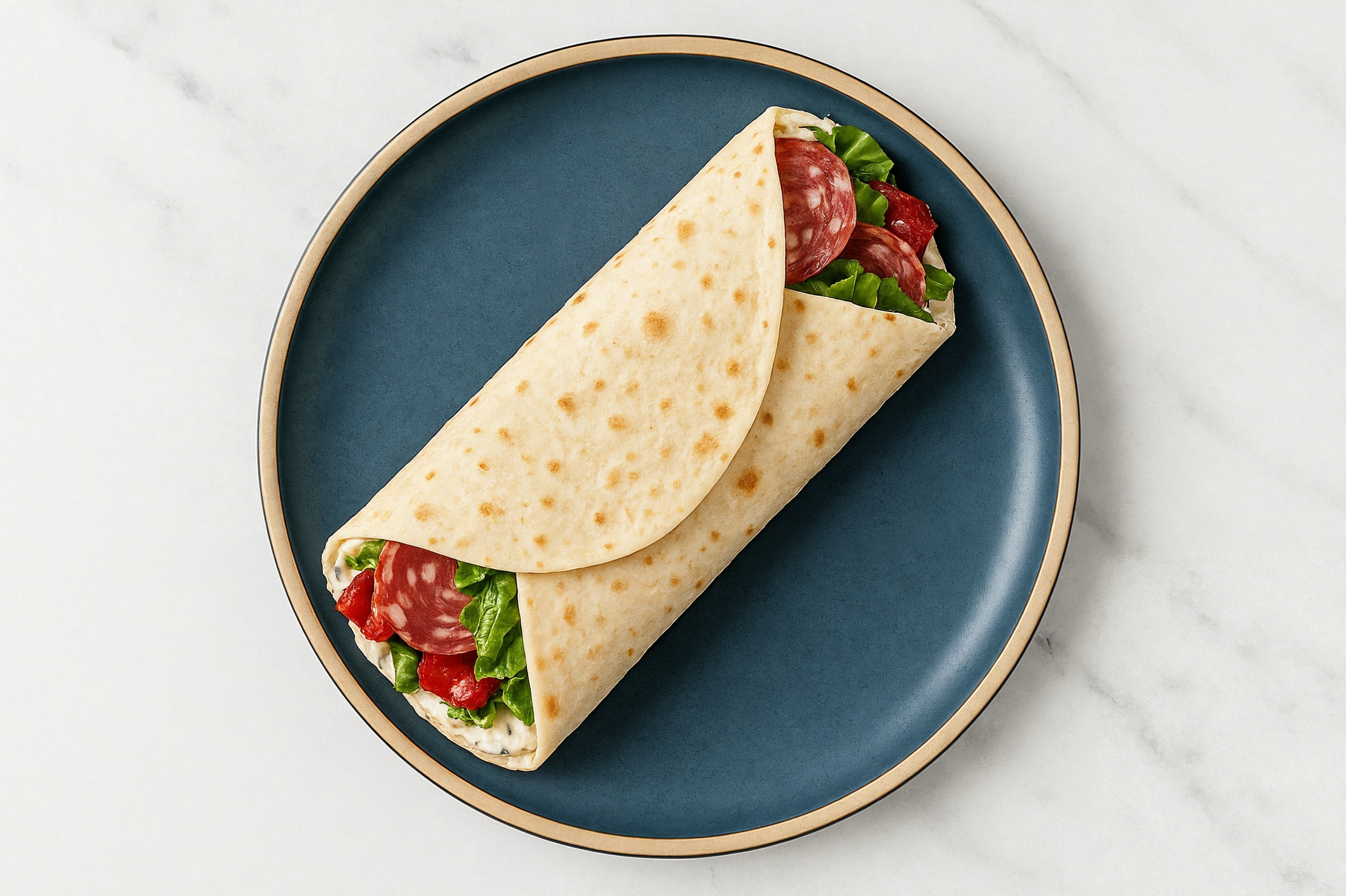 Creamy Salami & Pepper Lavash Wrap
