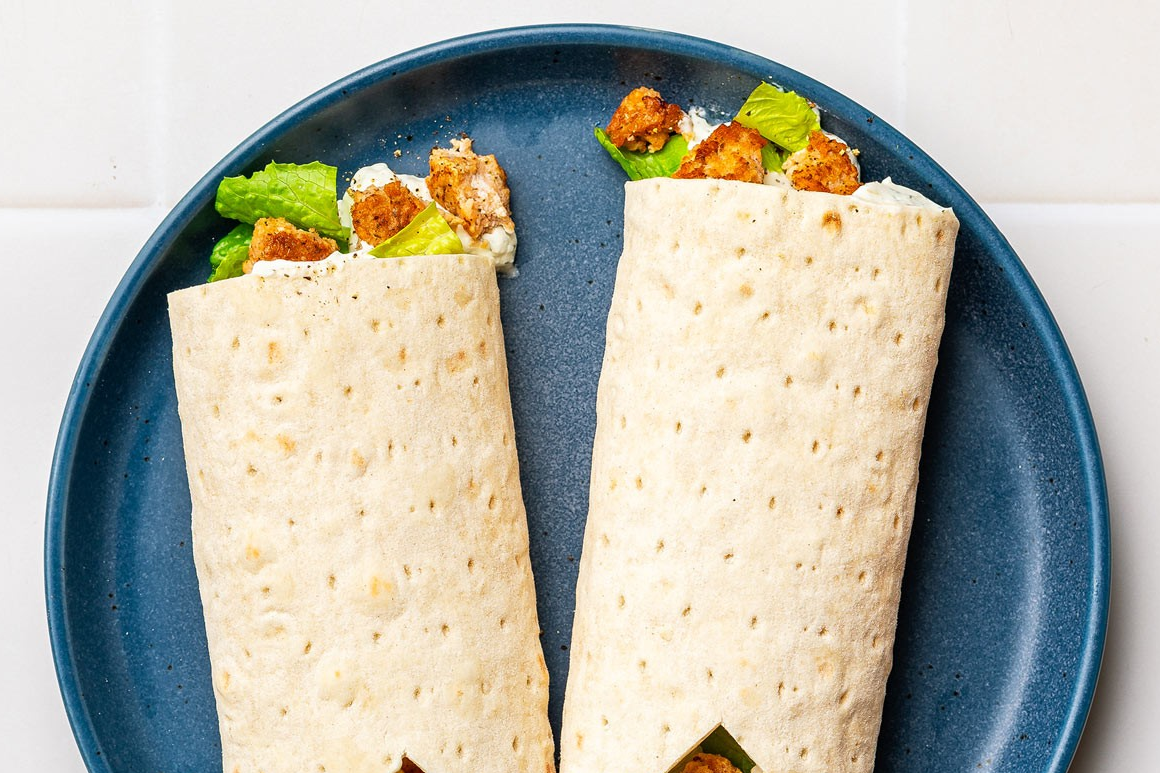 Creamy Salmon Tzatziki Lavash Wrap
