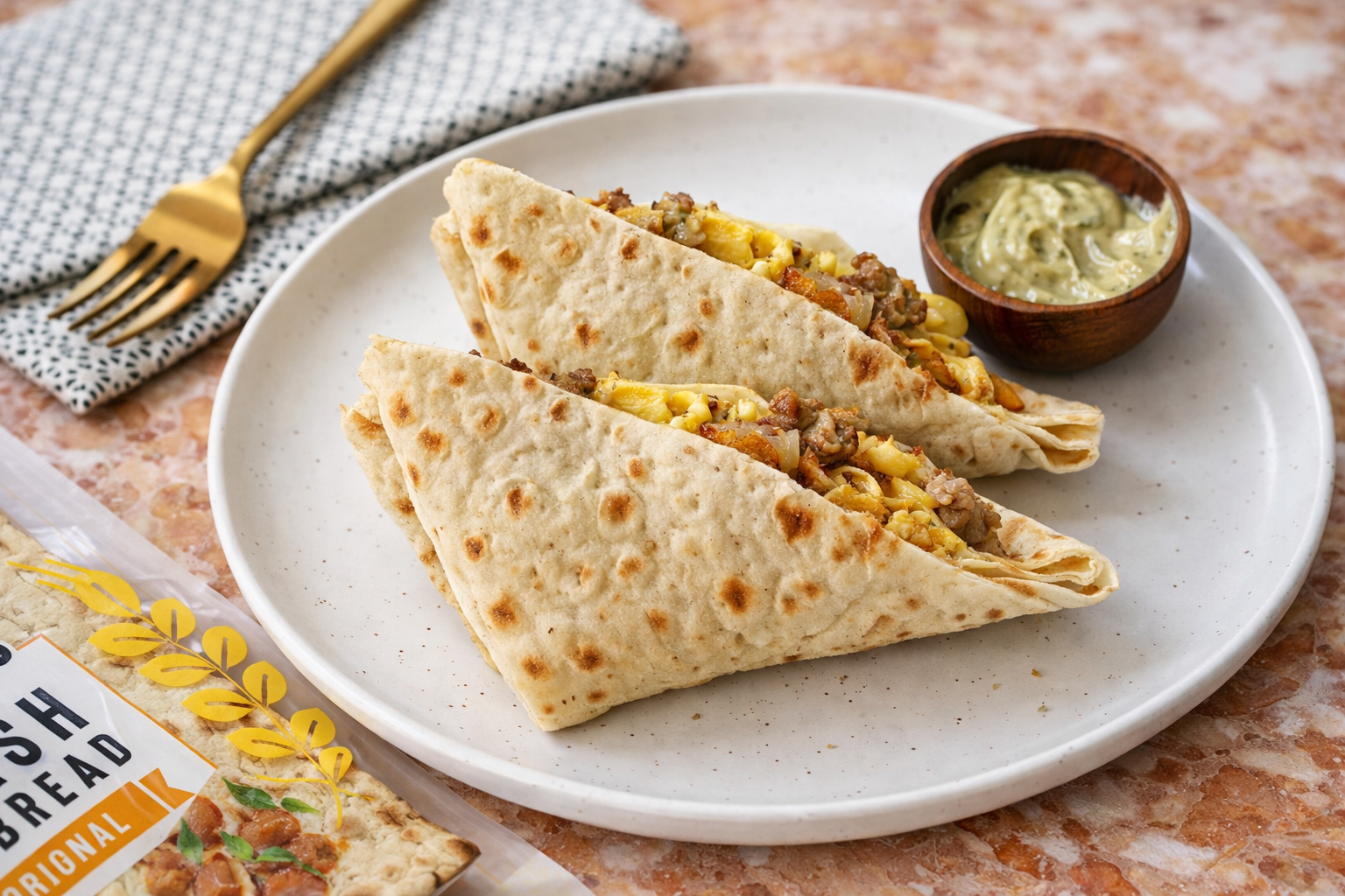 Ultimate Egg, Sausage & Hash Brown Breakfast Wrap