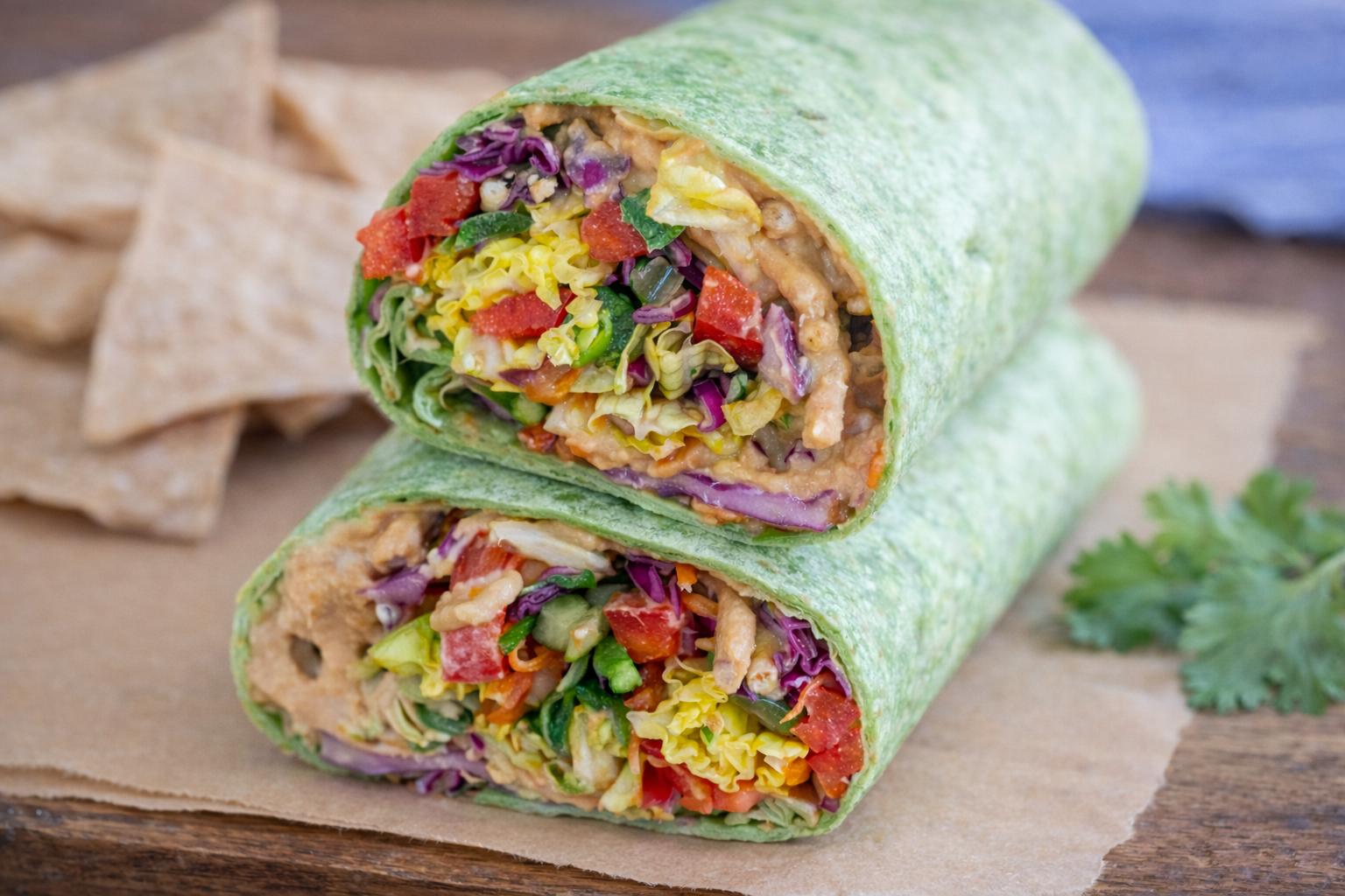 Rainbow Garden Veggie Wraps