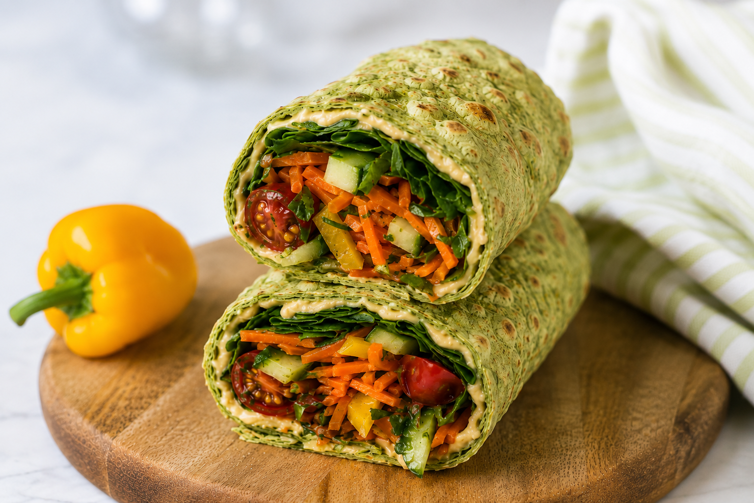 Rainbow Garden Veggie Wraps