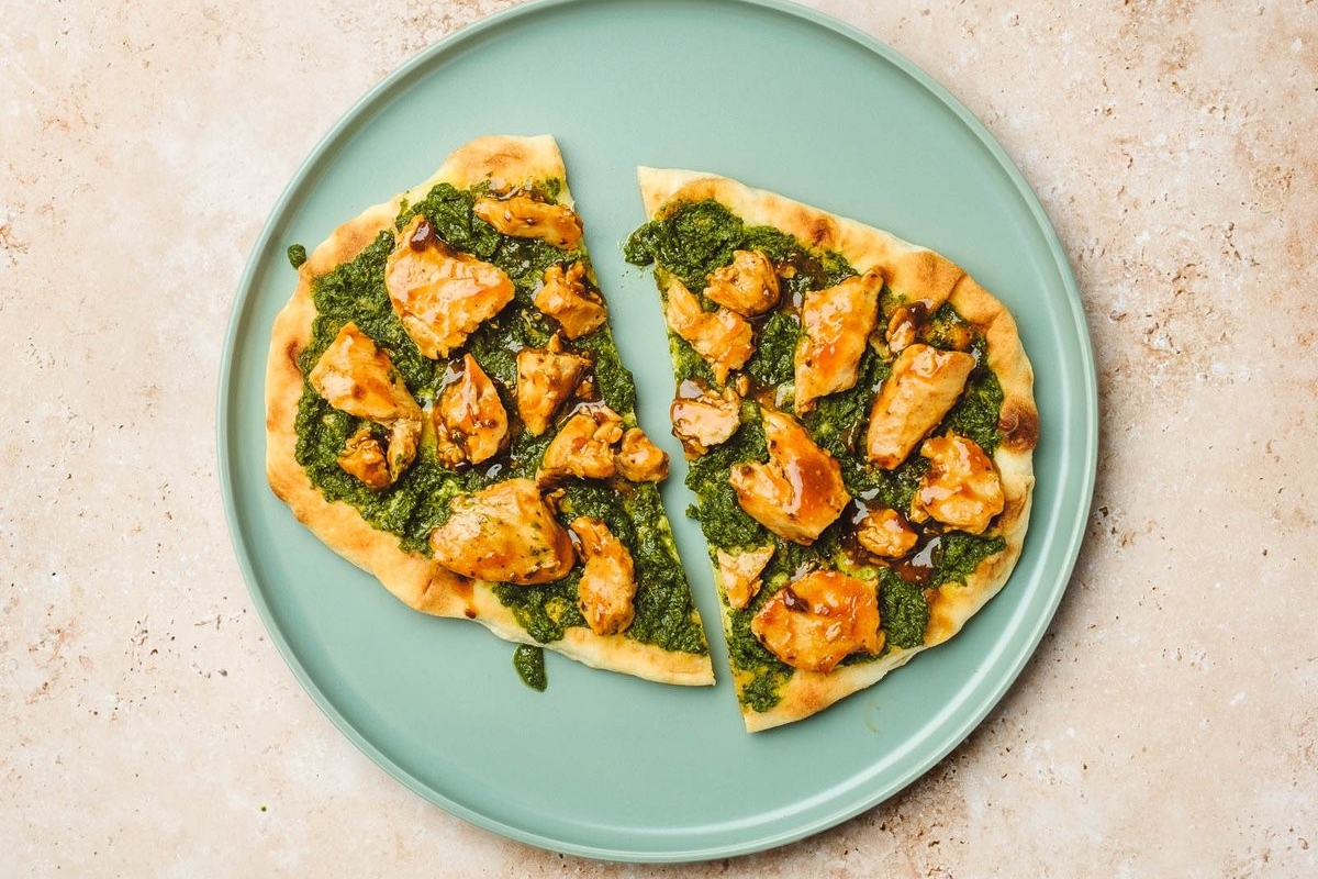 Herby Korean BBQ Chicken Flatbread