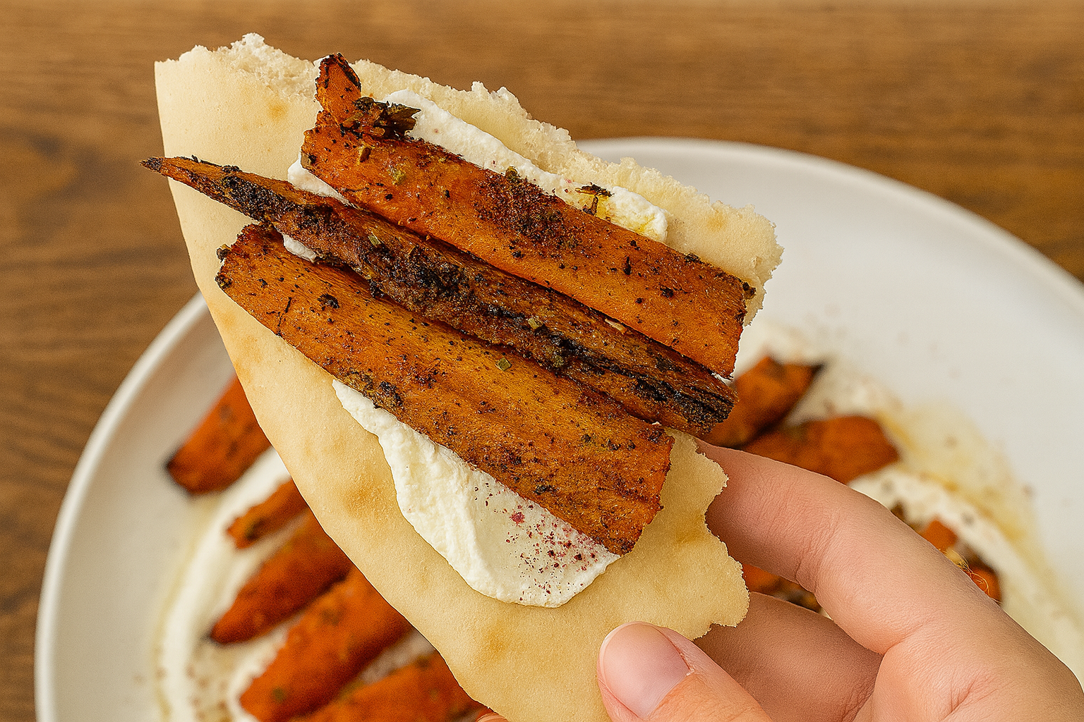 Honey and Sumac Carrots with Ricotta