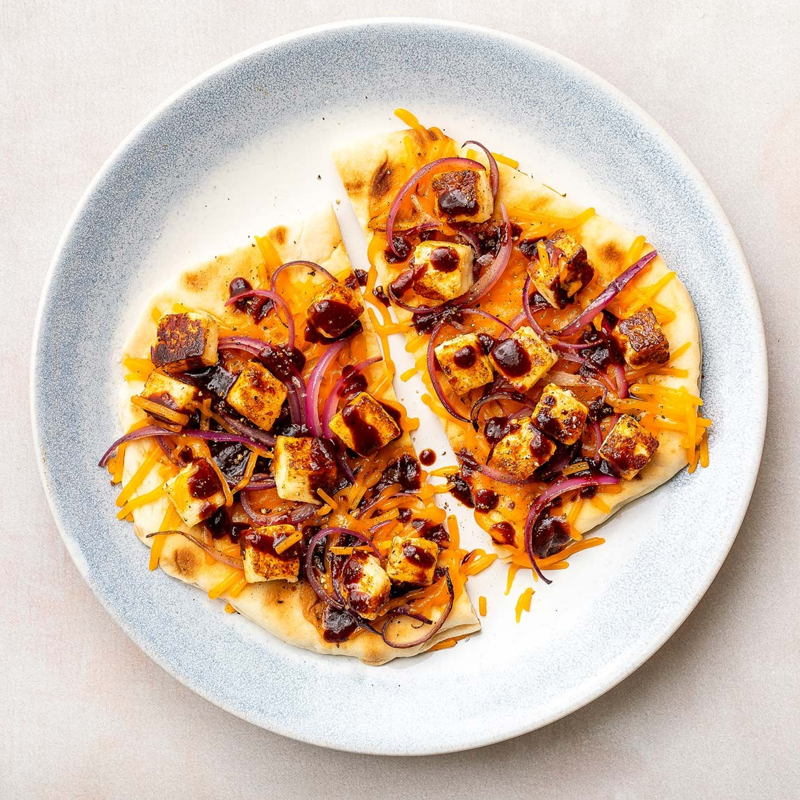Cheesy BBQ Paneer Flatbread