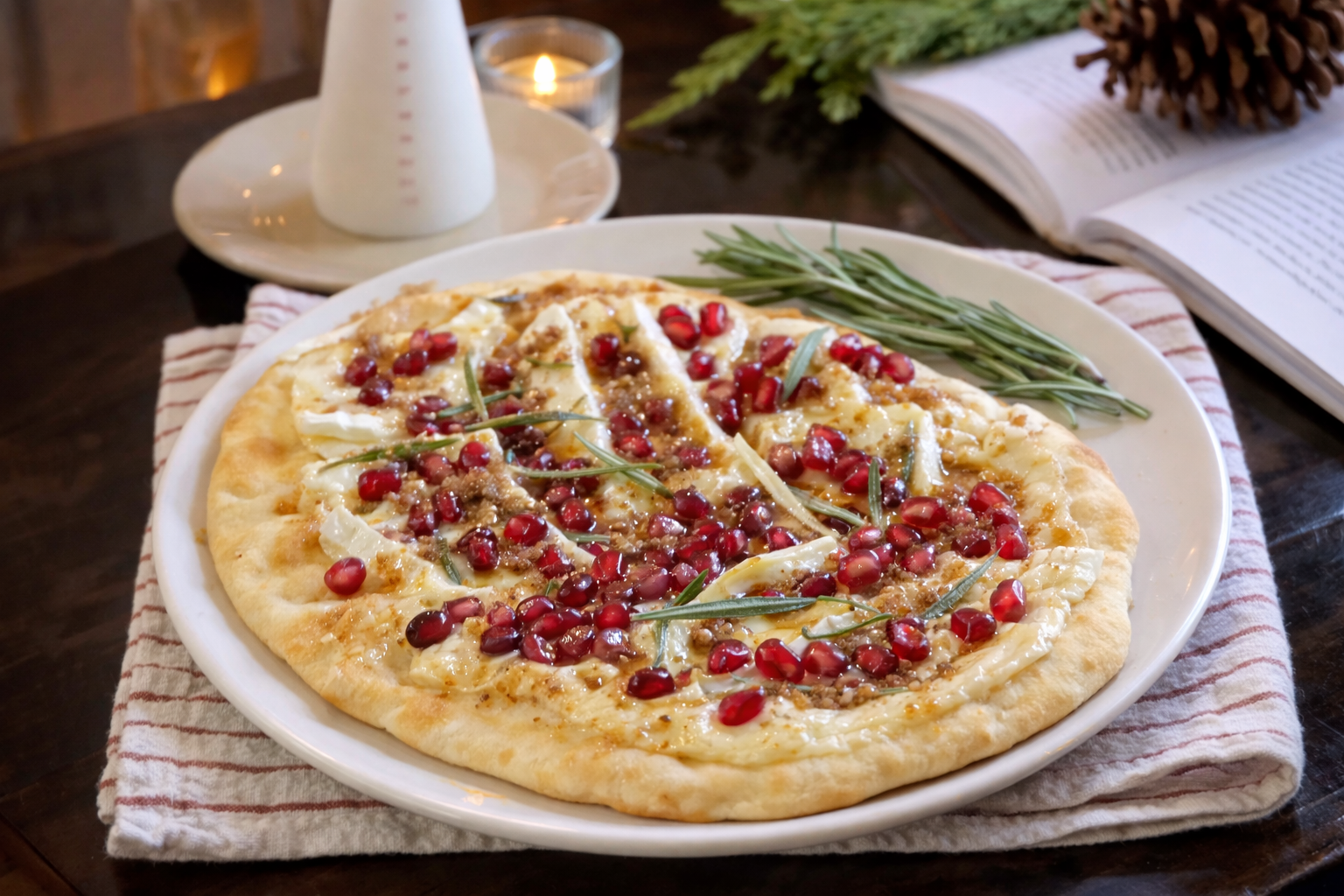 Pomegranate & Horseradish Holiday Flatbread