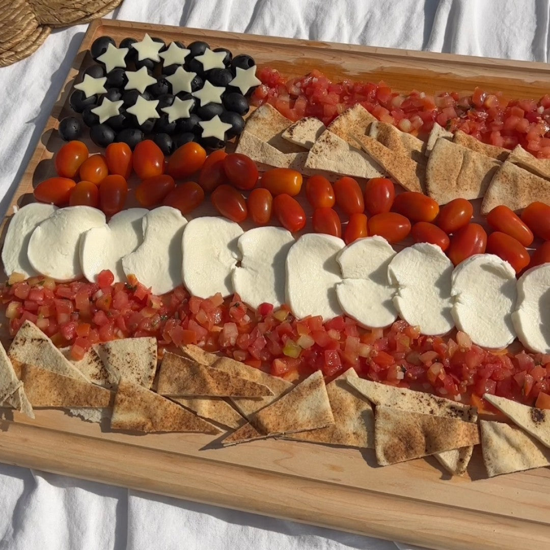 Patriotic Snack Board with Pita Chips