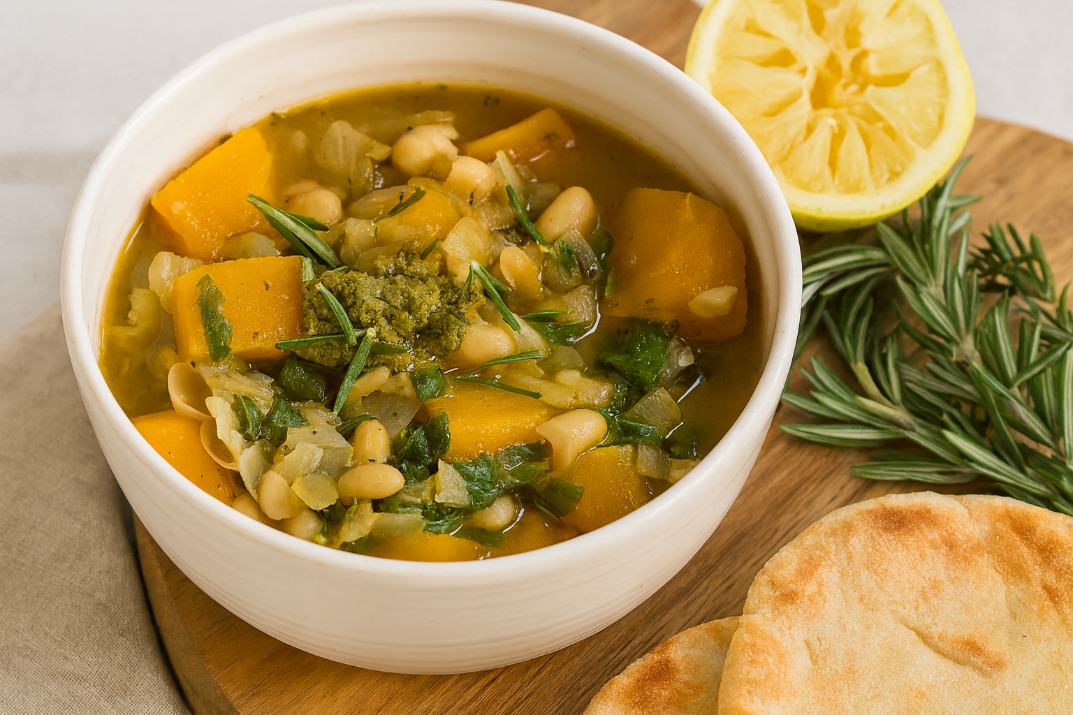 Squash, White Bean & Rosemary Stew