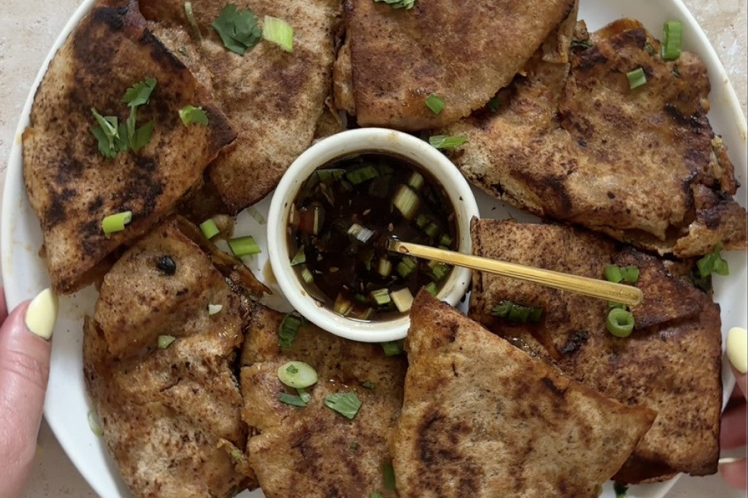 Dumpling-Stuffed Whole Grain Pitas