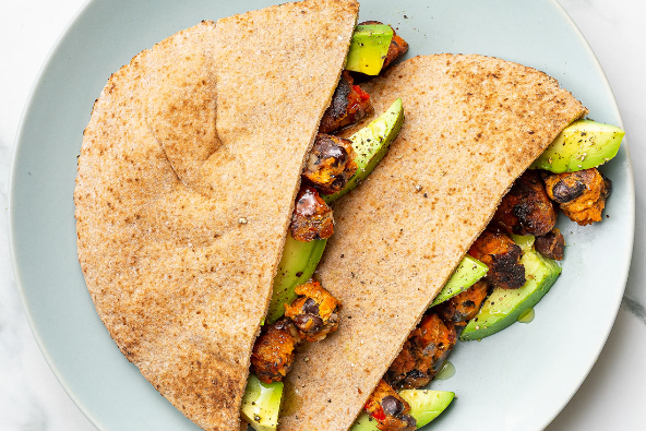 Black Bean Avocado Pita Pocket