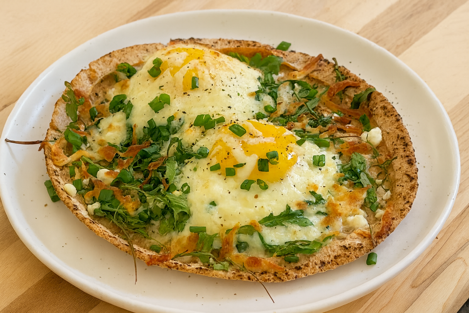 Pita, Feta, and Eggs