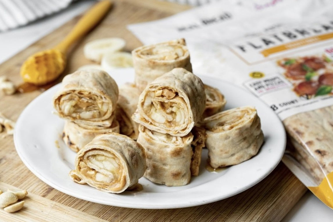 Mini Lavash Nut Butter Banana Wrap