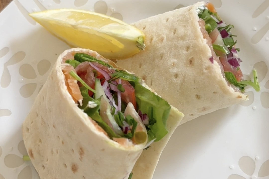 Smoked Salmon & Cream Cheese Lavash Wrap