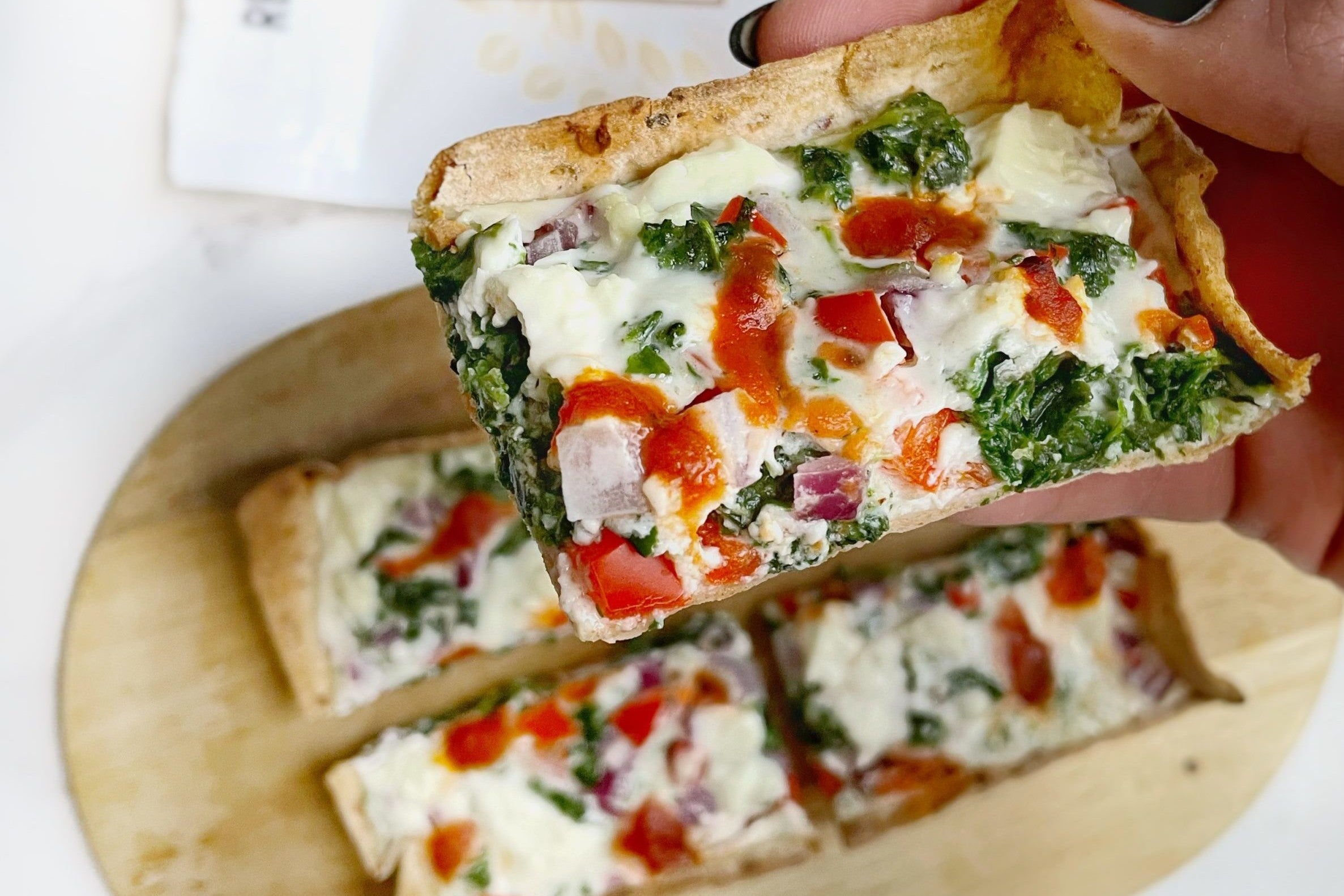 Lavash Crusted Quiche