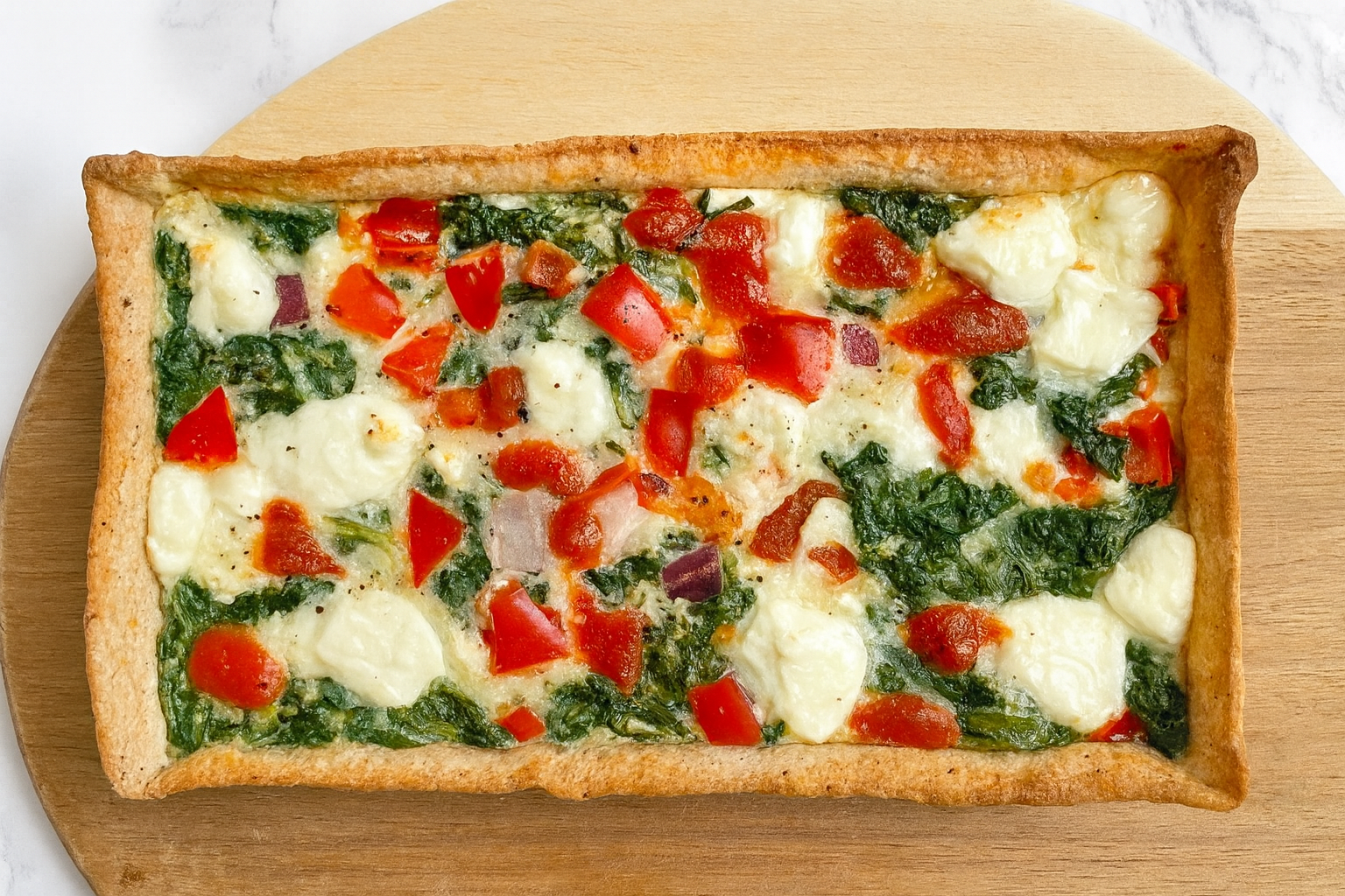 Lavash Crusted Quiche