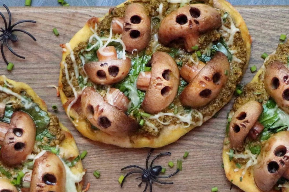 Skull Mushroom Pizzas