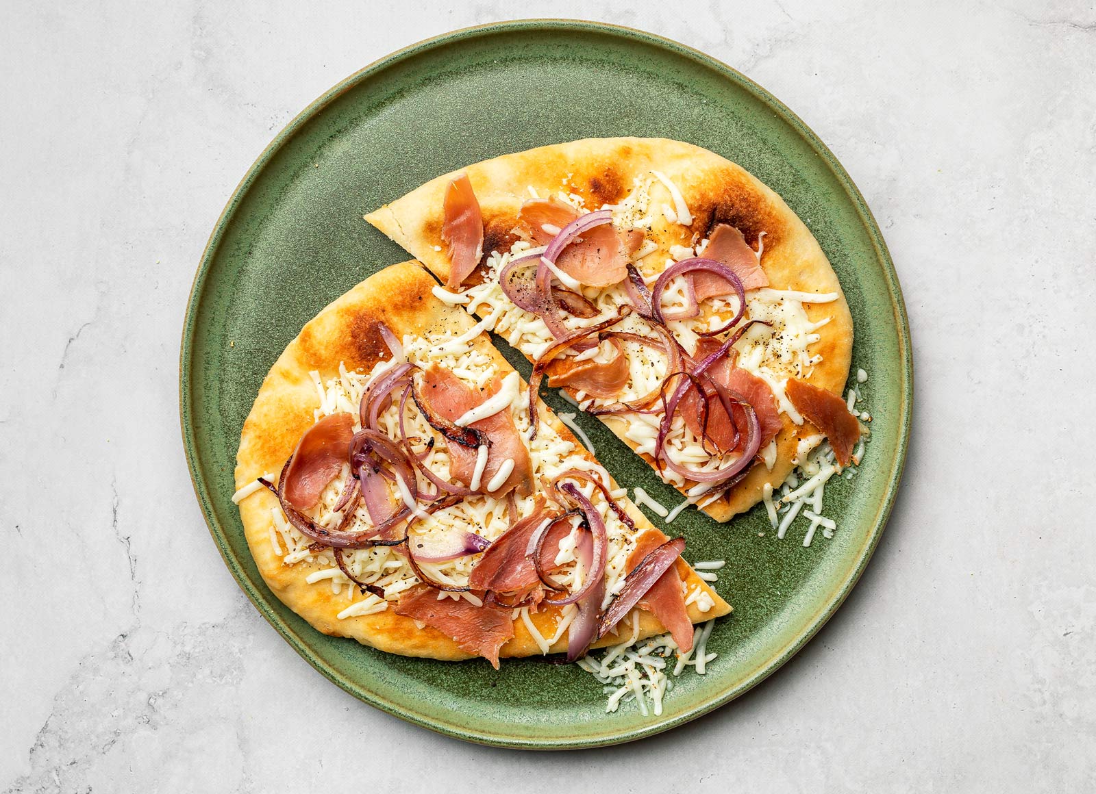 Prosciutto + Caramelized Onion Flatbread – Atoria's Family Bakery